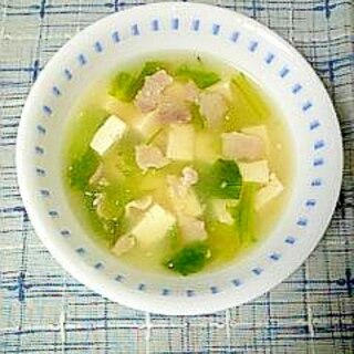 ☆豚バラ豆腐とろみ白湯スープ☆